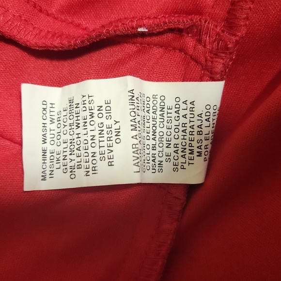 My Michelle Red and Silver Sparkle Satin Cocktail Formal Halter Hi-Lo Dress - Picture 9 of 9